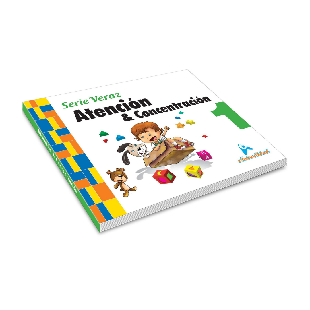 Libro Atención y concentración Serie Veraz 1, Nivel inicial