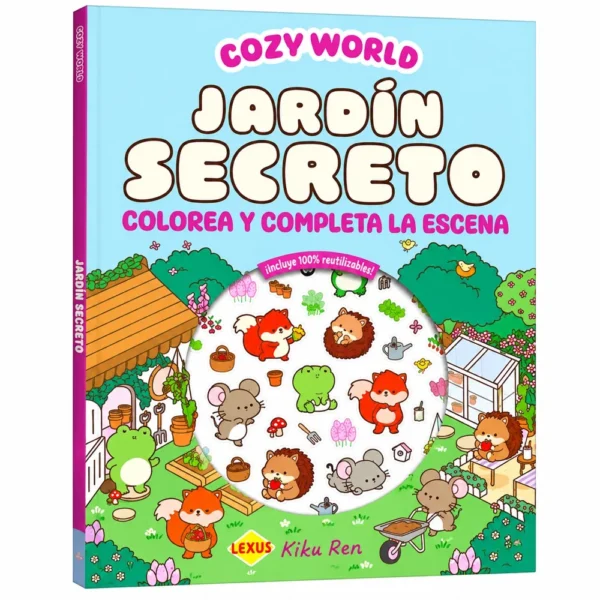 COZY WORLD, JARDÍN SECRETO, COLOREA Y COMPLETA LA ESCENA CON STICKERS – La Librería de Dylan