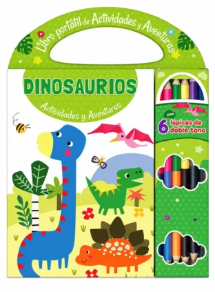 DINOSAURIOS, LIBRO PORTÁTIL DE ACTIVIDADES Y AVENTURAS